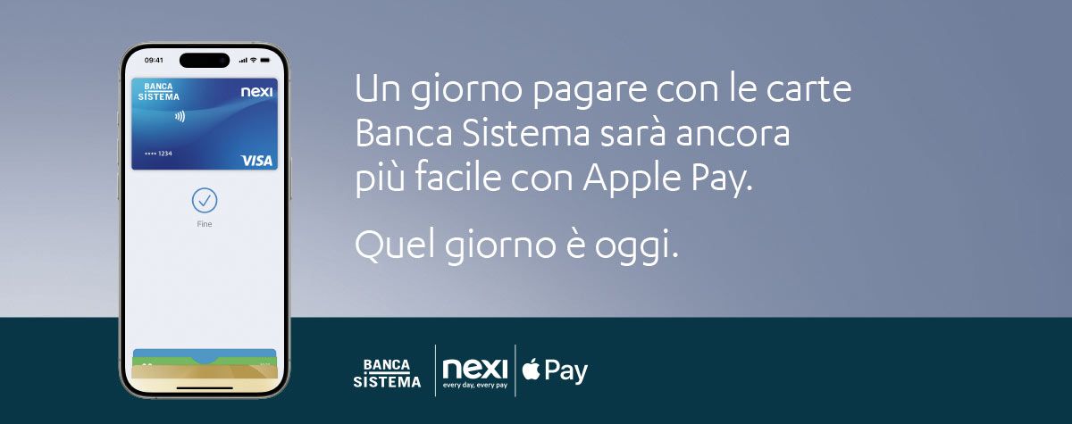 Apple Pay con le carte Banca Sistema